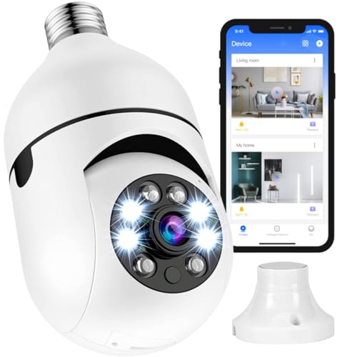 Câmera Lâmpada WiFi 360° IP Full HD 1080p Segurança Giratória