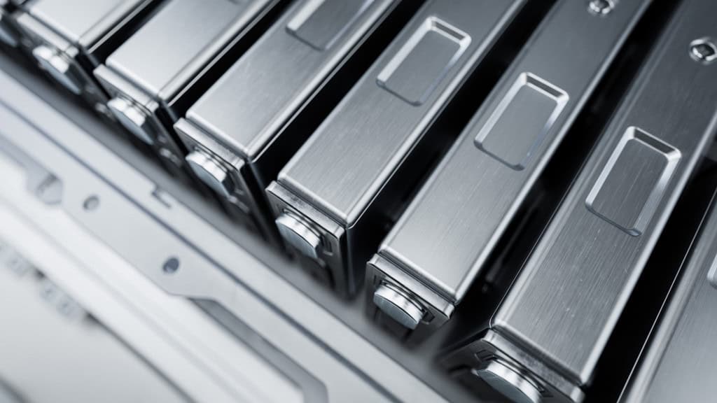 close-up em bateria de ev