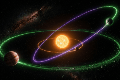 Sistema planetário incomum tem evolução orbital observada em tempo real Sistema planetário incomum tem evolução orbital observada em tempo real