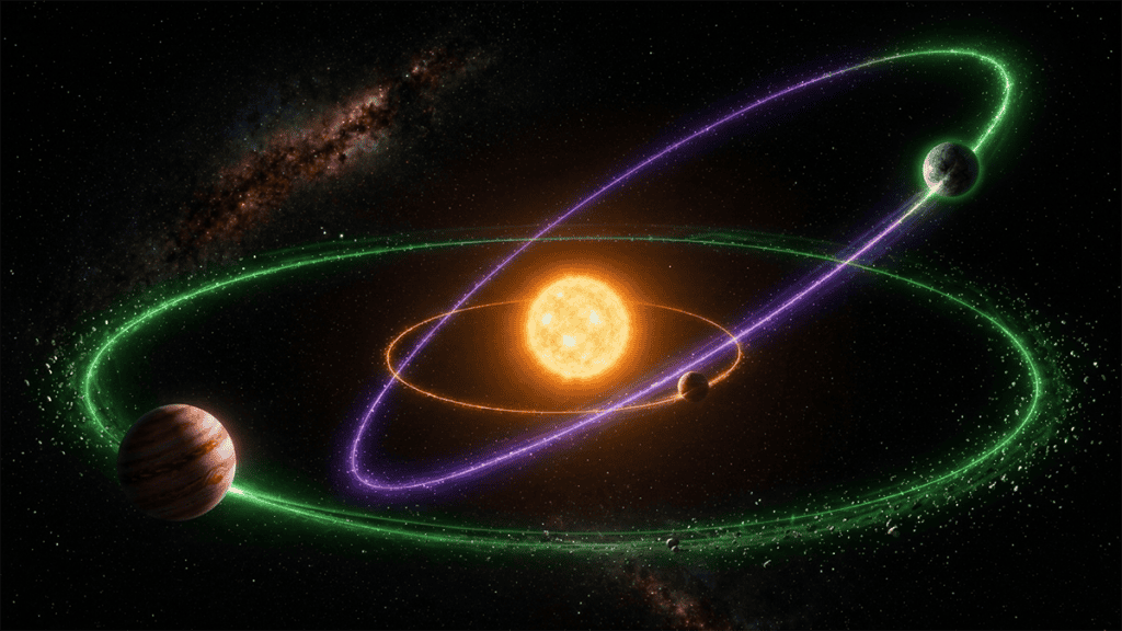 Sistema planetário incomum tem evolução orbital observada em tempo real Sistema planetário incomum tem evolução orbital observada em tempo real