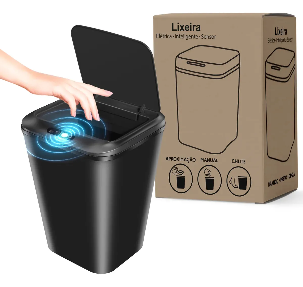Lixeira Inteligente Automática 16L em Oferta Lixeira Inteligente Automática 16L em Oferta