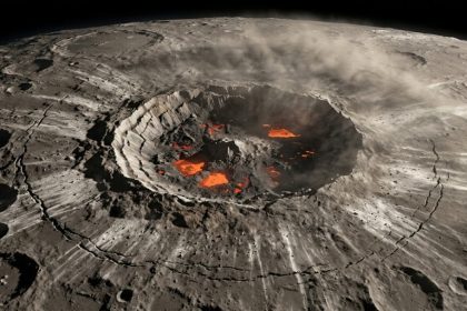 Um asteroide com 260 km de diâmetro colidiu com a Lua a uma velocidade de 13 quilômetros por segundo: pesquisadores acreditam que esse impacto deu origem à bacia Polo Sul-Aitken Um asteroide com 260 km de diâmetro colidiu com a Lua a uma velocidade de 13 quilômetros por segundo: pesquisadores acreditam que esse impacto deu origem à bacia Polo Sul-Aitken