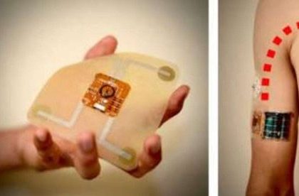 Sensor ultrafino sem bateria monitora coração com energia transmitida pelo corpo Sensor ultrafino sem bateria monitora coração com energia transmitida pelo corpo