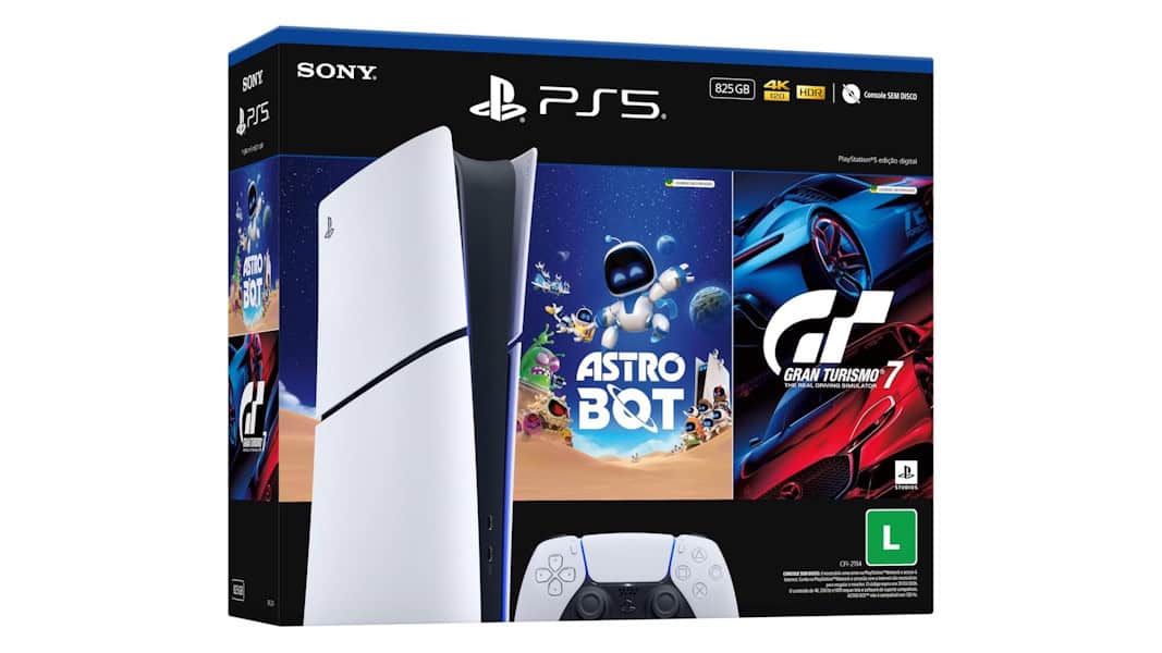PlayStation 5 Slim Digital + Astro Bot e Gran Turismo 7