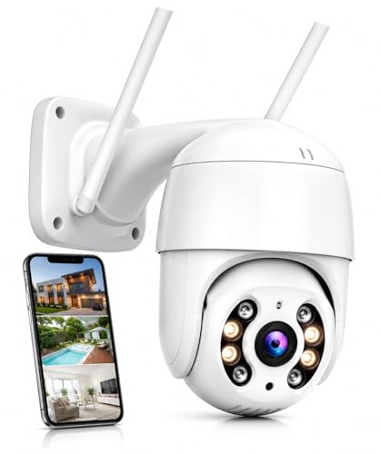 Câmera de Segurança Wi-Fi Externa A8 1080p PTZ 360° com Visão Noturna Colorida