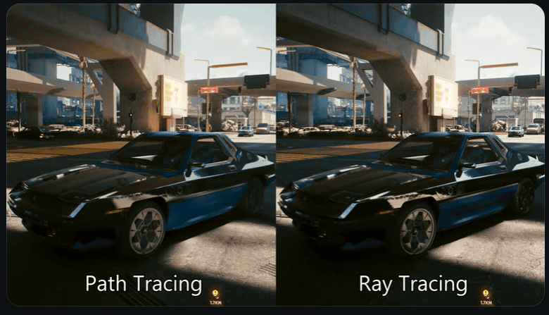 Comparação Ray Tracing Cyberpunk 2077