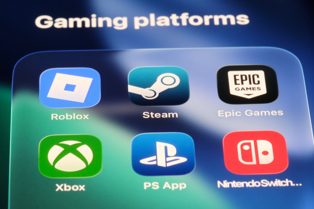Aplicativos de games em um celular