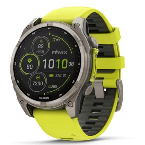 Garmin Fenix 8 Solar Safira Amarelo Titânio 47mm