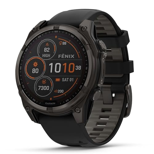 Garmin Fenix 8 Solar Safira Cinza Titânio 47mm