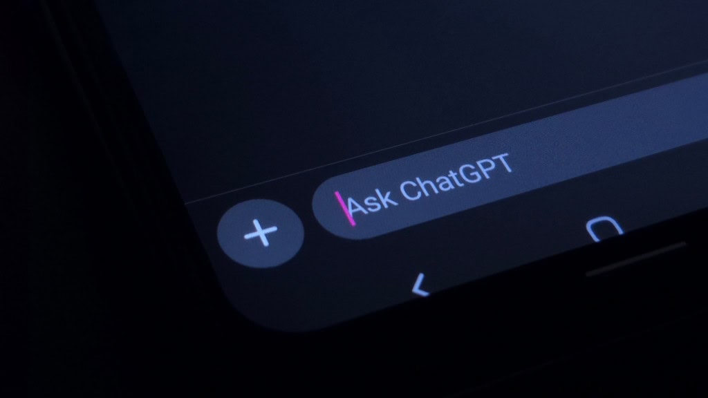 Tela do ChatGPT com campo de mensagem aberto em uma interface escura.