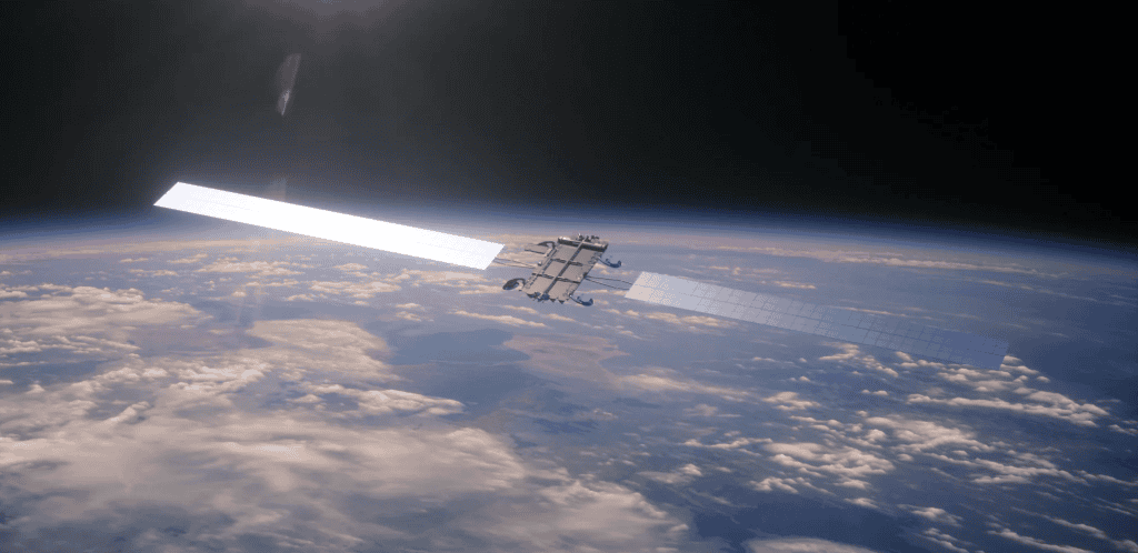Representação artística do satélite Starlink V3