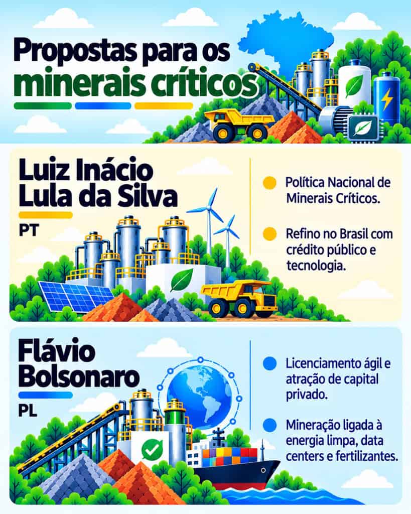 Do subsolo à indústria, veja como os candidatos pretendem transformar os minerais críticos em vantagem estratégica para o Brasil.